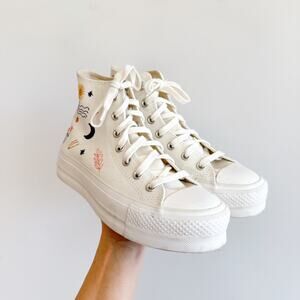 Converse Chuck Taylor All Star Lift Platform Its Okay To Wander Sneakers White 7